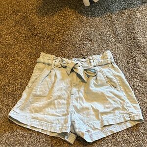 American Eagle Outfitters Light blue strip High Waist Shorts